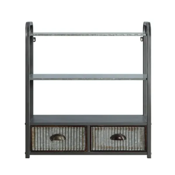 Wall Storage-Kirkland's Home Metal With 2-Drawers Rustic Wall Cabinet
