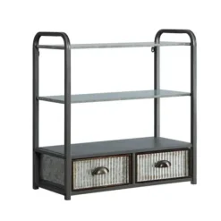 Wall Storage-Kirkland's Home Metal With 2-Drawers Rustic Wall Cabinet