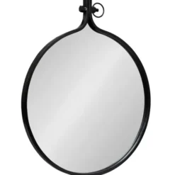 Decorative Mirrors-Kirkland's Home Metal Yitro Wall Mirror Black