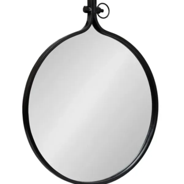 Decorative Mirrors-Kirkland's Home Metal Yitro Wall Mirror Black