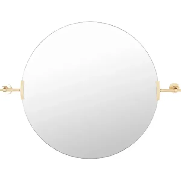 Decorative Mirrors-Kirkland's Home Metallic Gold Round Metal Frame Mirror