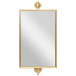 Decorative Mirrors-Kirkland's Home Metallic Metal Frame Wall Mirror Gold