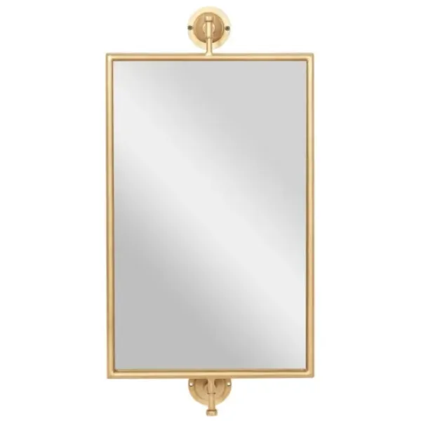 Decorative Mirrors-Kirkland's Home Metallic Metal Frame Wall Mirror Gold