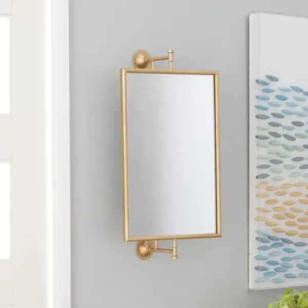 Decorative Mirrors-Kirkland's Home Metallic Metal Frame Wall Mirror Gold