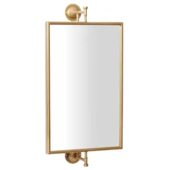 Decorative Mirrors-Kirkland's Home Metallic Metal Frame Wall Mirror Gold