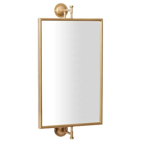 Decorative Mirrors-Kirkland's Home Metallic Metal Frame Wall Mirror Gold