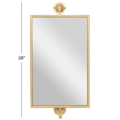 Decorative Mirrors-Kirkland's Home Metallic Metal Frame Wall Mirror Gold