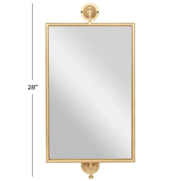 Decorative Mirrors-Kirkland's Home Metallic Metal Frame Wall Mirror Gold