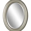 Decorative Mirrors-Kirkland's Home Metallic Oval Beveled Frame Mirror Silver