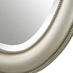 Decorative Mirrors-Kirkland's Home Metallic Oval Beveled Frame Mirror Silver