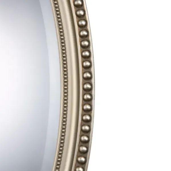 Decorative Mirrors-Kirkland's Home Metallic Silver Beaded Edge Oval Mirror