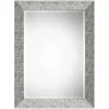 Decorative Mirrors-Kirkland's Home Metallic Silver Textured Frame Wall Mirror