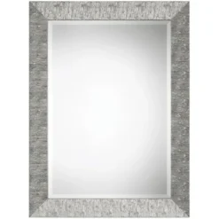 Decorative Mirrors-Kirkland's Home Metallic Silver Textured Frame Wall Mirror
