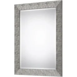 Decorative Mirrors-Kirkland's Home Metallic Silver Textured Frame Wall Mirror