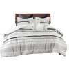 Duvets-Kirkland's Home Mia Striped 3-Pc. Queen Duvet Cover Set White