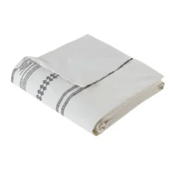 Duvets-Kirkland's Home Mia Striped 3-Pc. Queen Duvet Cover Set White