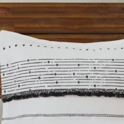 Duvets-Kirkland's Home Mia Striped 3-Pc. Queen Duvet Cover Set White
