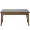 Dining Chairs-Kirkland's Home Mid-Century Modern Arcade Dining Bench Gray
