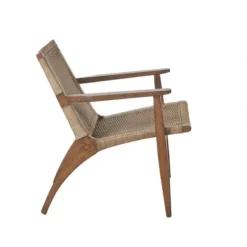 Accent Chairs-Kirkland's Home Mid-Century Modern Rattan Accent Chair Brown