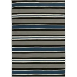 Outdoor Rugs-Kirkland's Home Midnight Garden Party Indoor/Outdoor Rug, 5X7 Black/Pink/Multi
