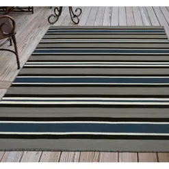 Outdoor Rugs-Kirkland's Home Midnight Garden Party Indoor/Outdoor Rug, 5X7 Black/Pink/Multi
