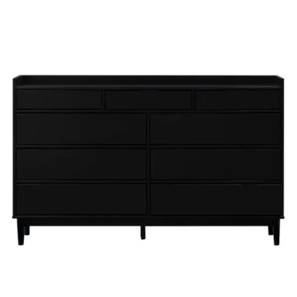 Dressers & Chests-Kirkland's Home Midnight Solid Wood Pull Tab Large Dresser