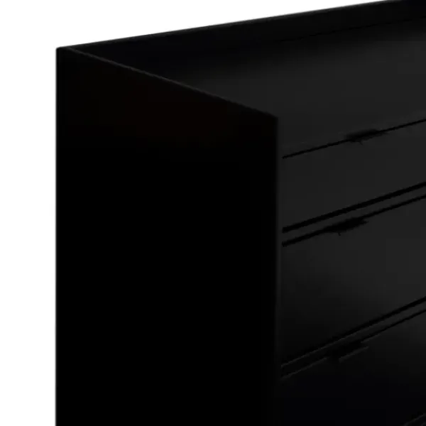 Dressers & Chests-Kirkland's Home Midnight Solid Wood Pull Tab Large Dresser