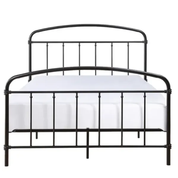 Beds & Headboards-Kirkland's Home Midnight Vintage Arch Full Bed Frame Black