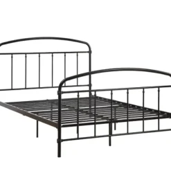 Beds & Headboards-Kirkland's Home Midnight Vintage Arch Full Bed Frame Black