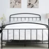 Beds & Headboards-Kirkland's Home Midnight Vintage Arch Queen Bed Frame Black