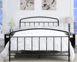 Beds & Headboards-Kirkland's Home Midnight Vintage Arch Queen Bed Frame Black