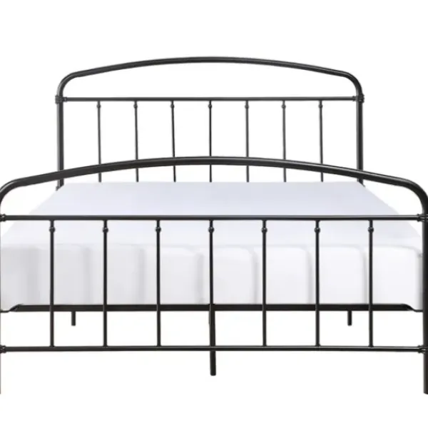 Beds & Headboards-Kirkland's Home Midnight Vintage Arch Queen Bed Frame Black
