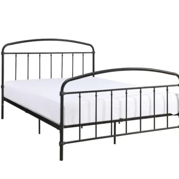 Beds & Headboards-Kirkland's Home Midnight Vintage Arch Queen Bed Frame Black