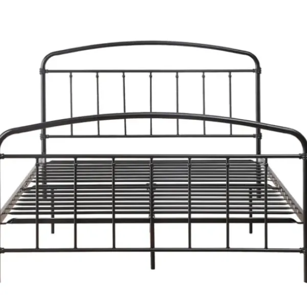 Beds & Headboards-Kirkland's Home Midnight Vintage Arch Queen Bed Frame Black