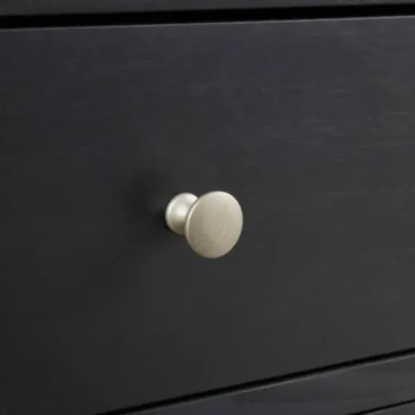 Cabinets & Sideboards-Kirkland's Home Midnight X-Shaped Doors Decorative Chest Black