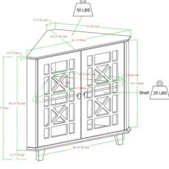 Cabinets & Sideboards-Kirkland's Home Mikie Corner Cabinet Gray