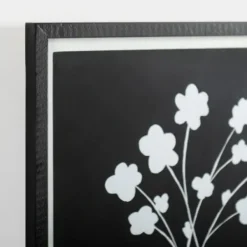 Framed Art-Kirkland's Home Millennial Floral Ii Framed Art Print Black/White