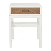 Accent & End Tables-Kirkland's Home Milo Honey Herringbone Accent Table White/Brown