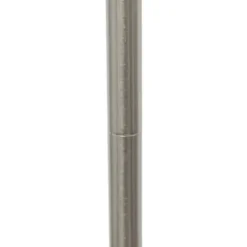 Floor Lamps-Kirkland's Home Minimal Brushed Nickel Stem Floor Lamp White