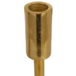 Candle Holders-Kirkland's Home Minimalist Circle Base 3-Pc. Candlestick Set Gold