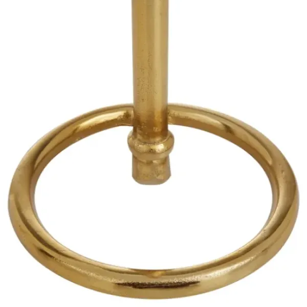 Candle Holders-Kirkland's Home Minimalist Circle Base 3-Pc. Candlestick Set Gold