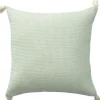 Pillows-Kirkland's Home Mint Trapeze Organic Cotton Throw Pillow Green/Ivory
