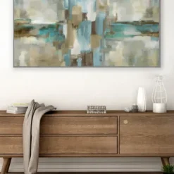 Canvas Art-Kirkland's Home Mirage Framed Canvas Art Print Green/Blue