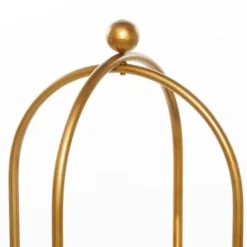 Bookshelves-Kirkland's Home Mirrored Two-Tier Cage Shelf Gold