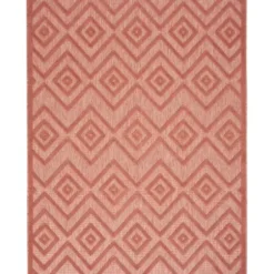 Outdoor Rugs-Kirkland's Home Mist And Aqua Chevron Outdoor Area Rug, 5X7 Gray/Blue