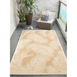 Outdoor Rugs-Kirkland's Home Mitchell Geo Diamonds Outdoor Rug, 8X10 Tan