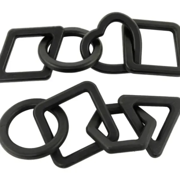 Statues & Figurines-Kirkland's Home Mixed Shapes Chain Sculptures, Set Of 2 Black