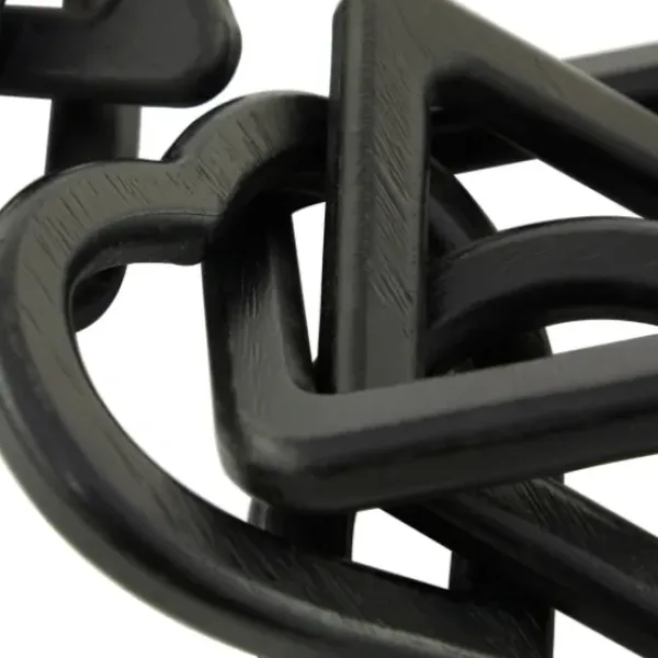 Statues & Figurines-Kirkland's Home Mixed Shapes Chain Sculptures, Set Of 2 Black