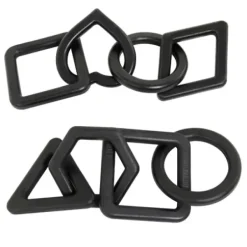 Statues & Figurines-Kirkland's Home Mixed Shapes Chain Sculptures, Set Of 2 Black