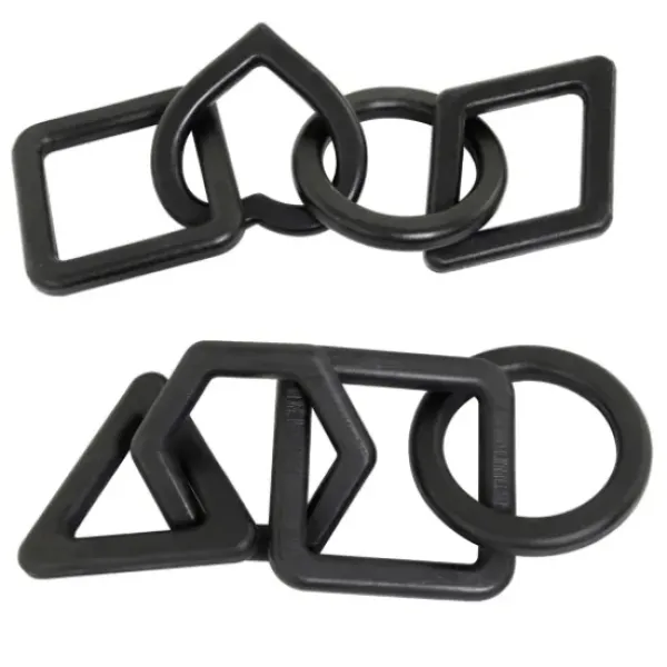 Statues & Figurines-Kirkland's Home Mixed Shapes Chain Sculptures, Set Of 2 Black